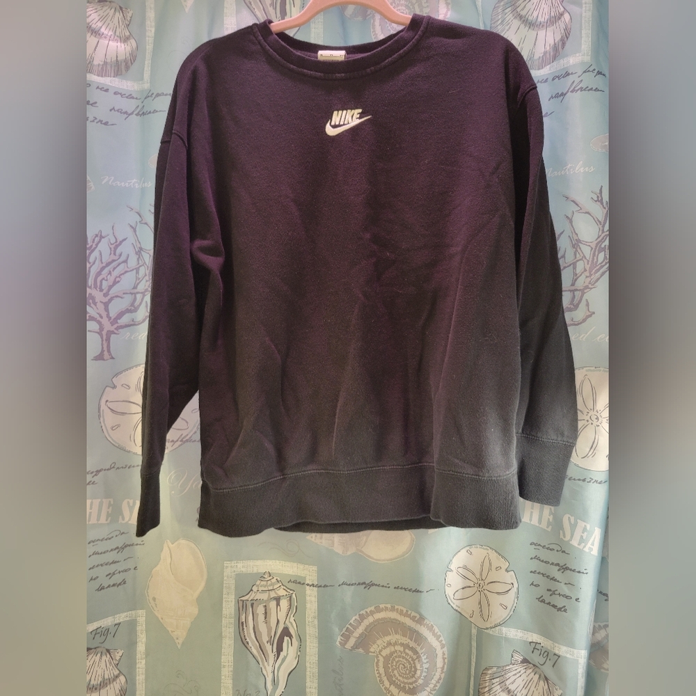 Nike Black Pullover Sweater XL • Unisex Streetwear Crew (XL Fits L Women, M Men)